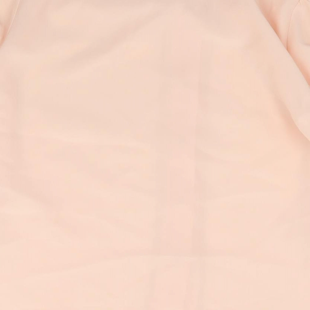 Afibel Womens Pink Polyester Jersey Blouse Size 14 Collared