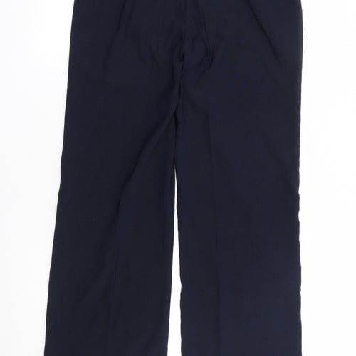 Alessa W Collection Womens Blue Polyester Trousers Size 12 L31 in Regular Zip