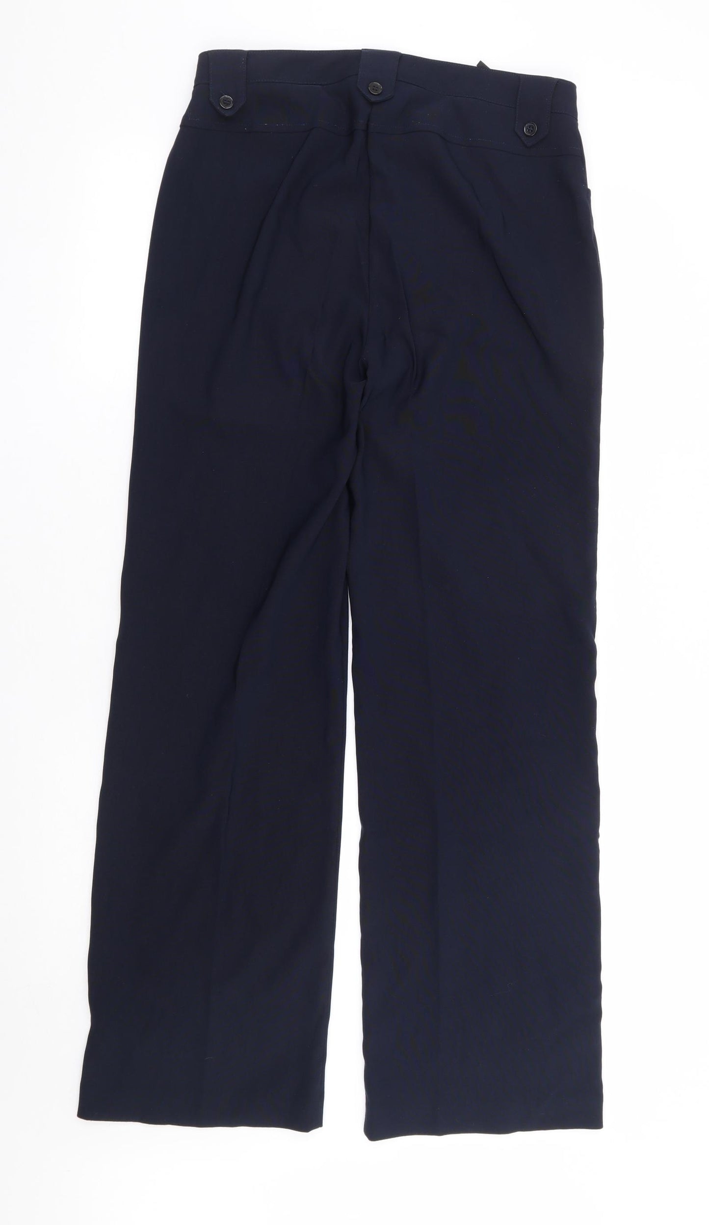Alessa W Collection Womens Blue Polyester Trousers Size 12 L31 in Regular Zip