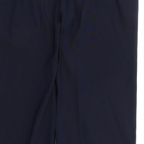 Alessa W Collection Womens Blue Polyester Trousers Size 12 L31 in Regular Zip