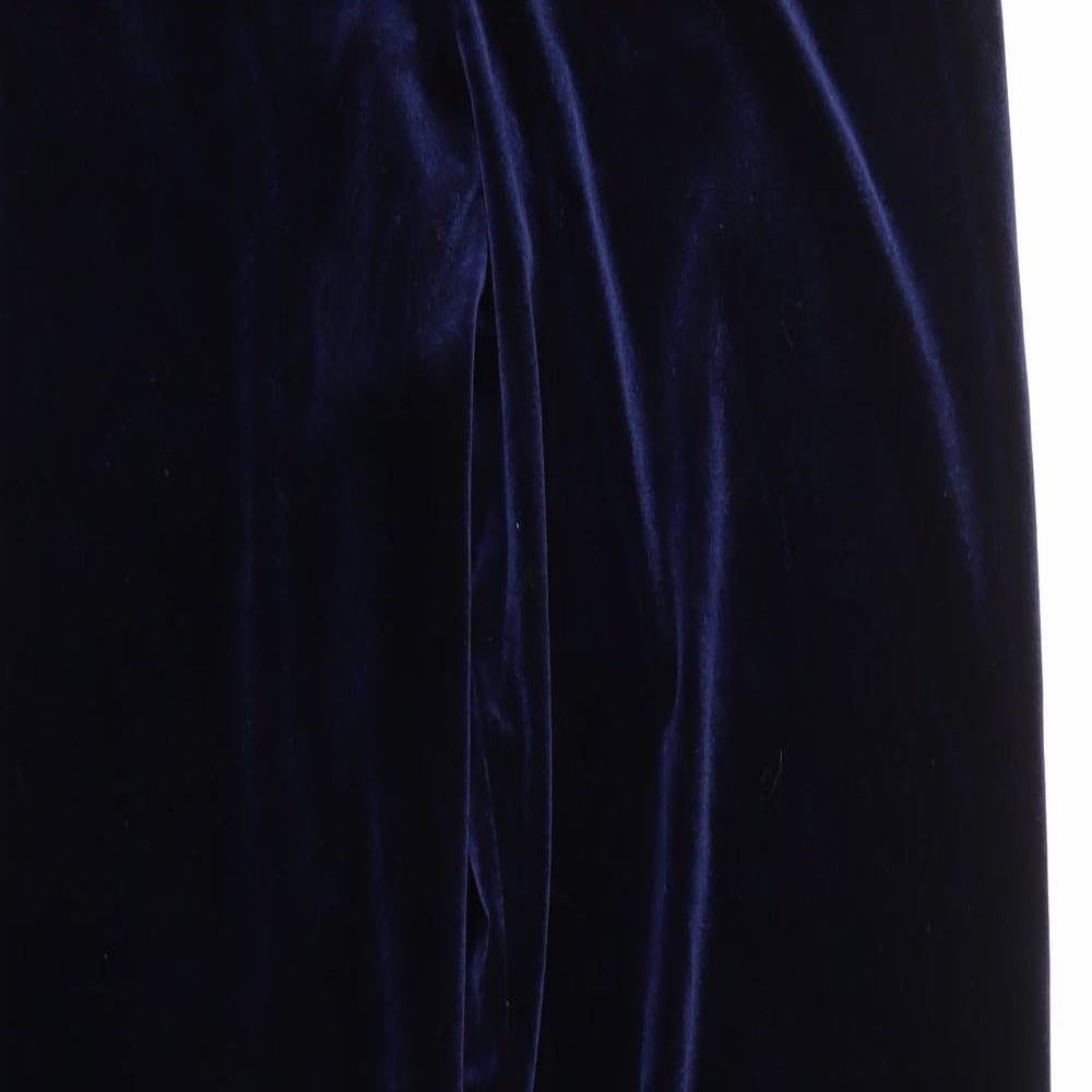Joanna Hope Womens Blue Polyester Trousers Size 10 L32 in Regular