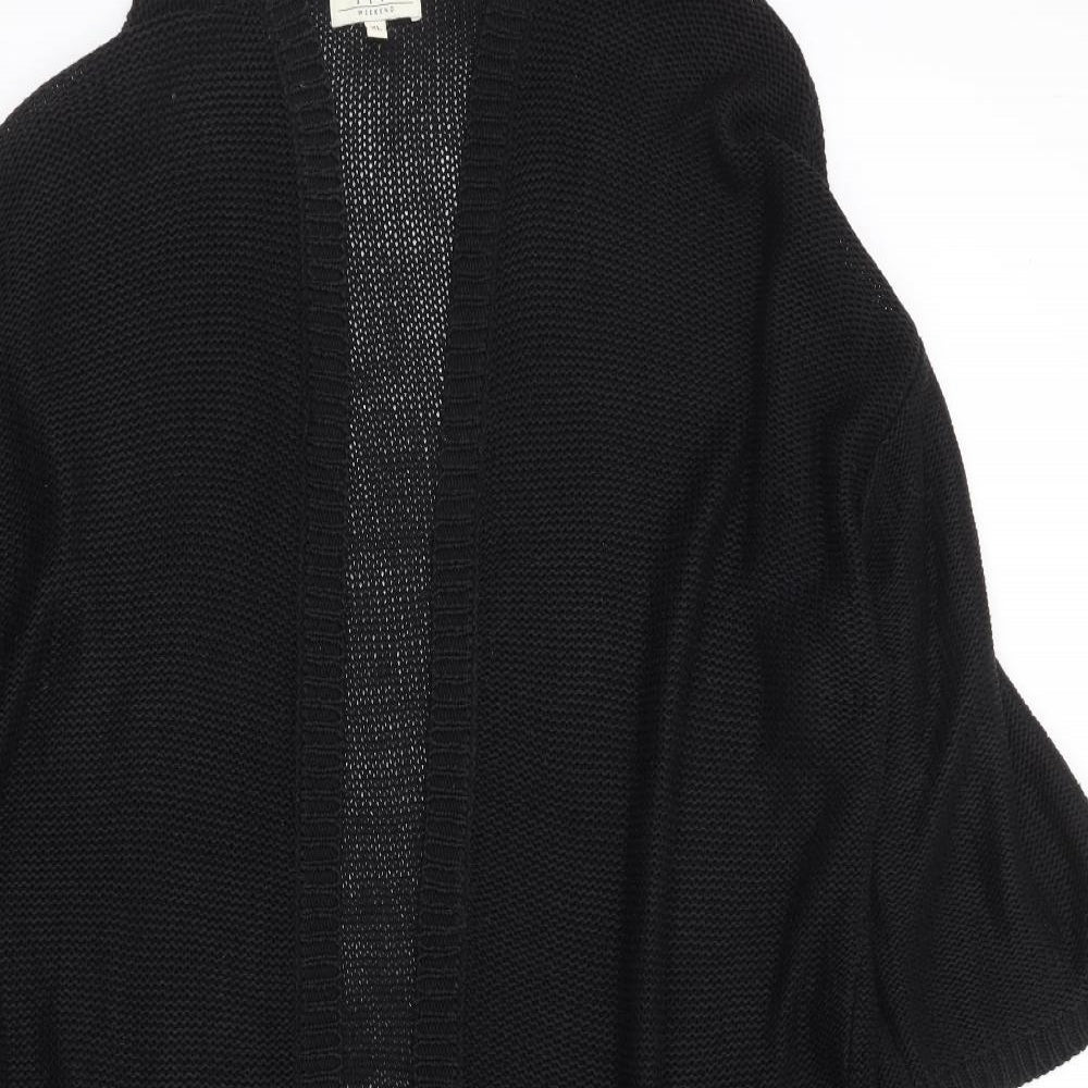 Papaya Womens Black V-Neck Acrylic Cardigan Jumper Size XL