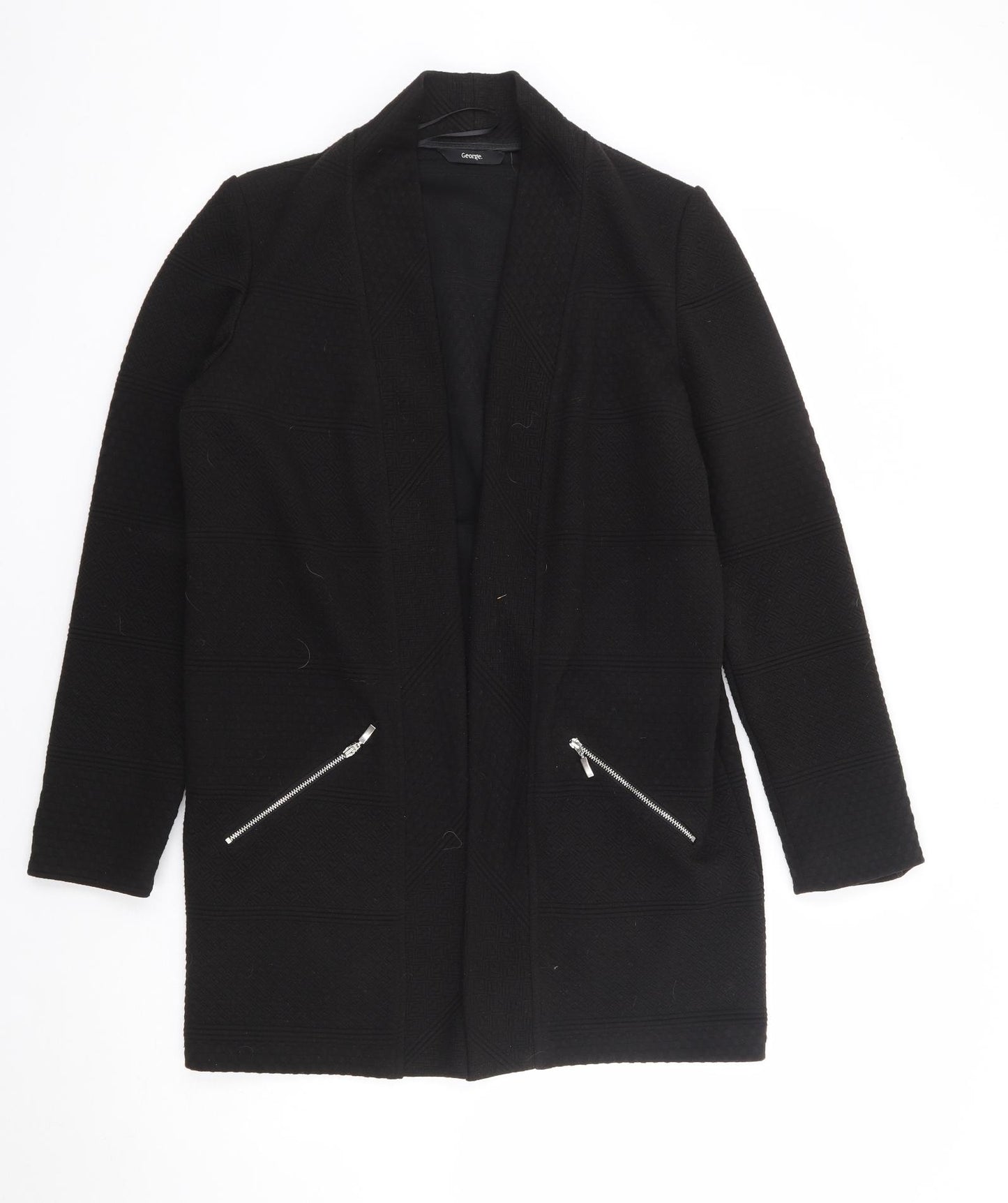 George Womens Black Jacket Coatigan Size 10