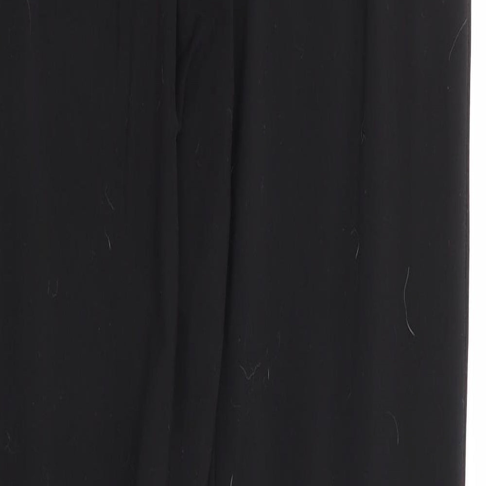 Macron Mens Black Polyester Jogger Trousers Size S L30 in Regular Pullover - Ankle Zips
