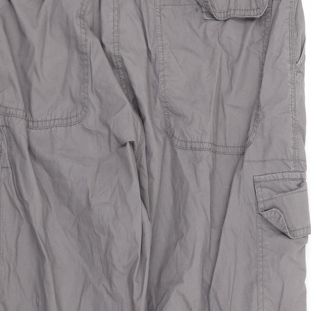 Cherokee Mens Brown Cotton Cargo Shorts Size 34 Regular Zip