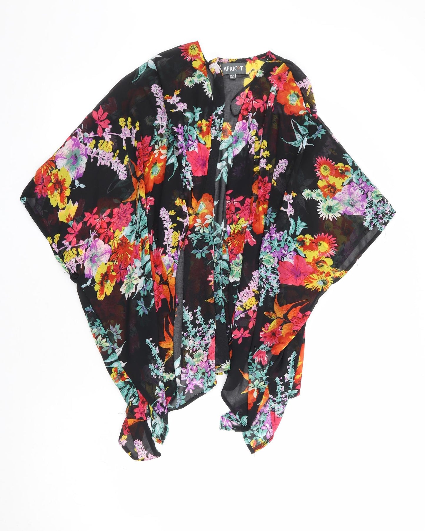 Apricot Womens Multicoloured Floral Kimono Jacket Size 14 - Waterfall Design