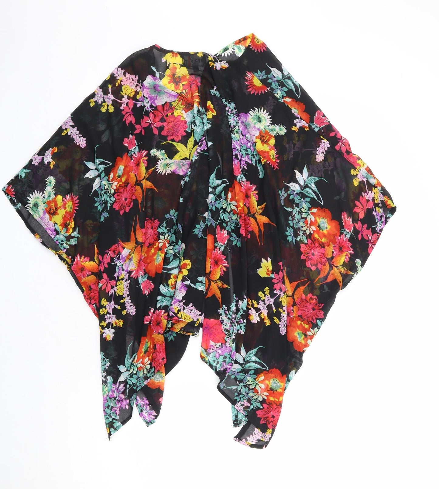 Apricot Womens Multicoloured Floral Kimono Jacket Size 14 - Waterfall Design
