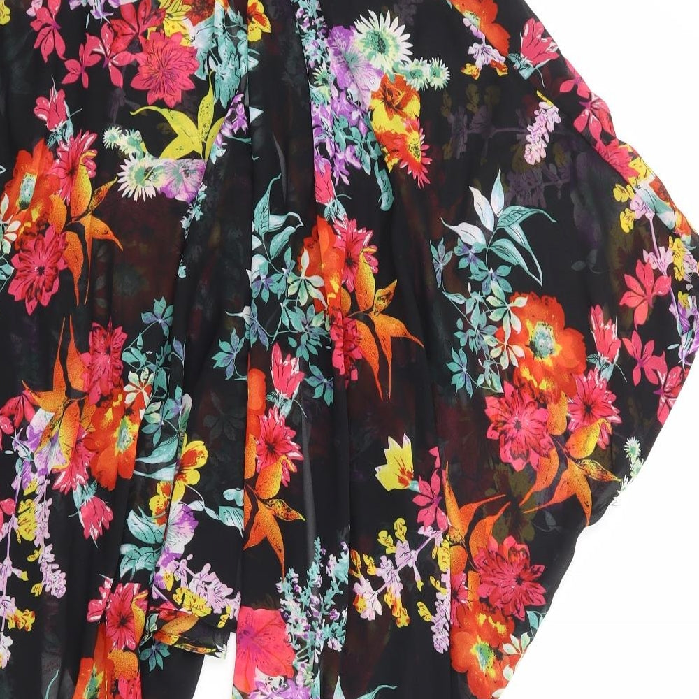 Apricot Womens Multicoloured Floral Kimono Jacket Size 14 - Waterfall Design