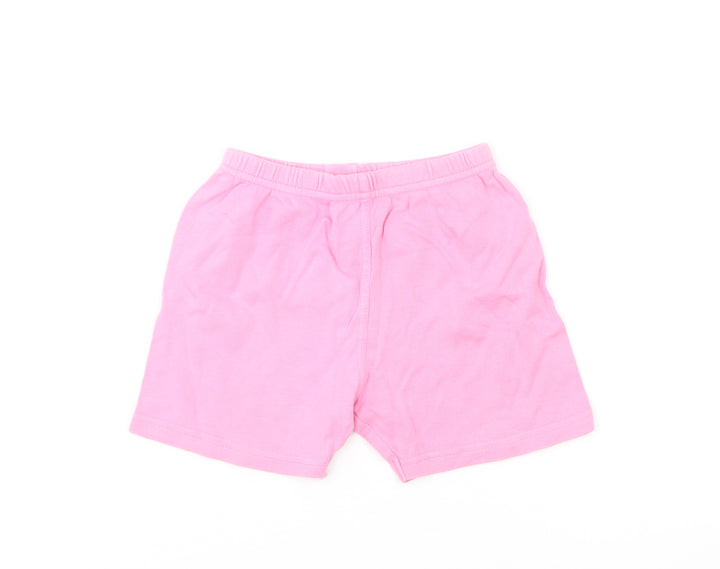 Cherokee Girls Pink Cotton Cropped Trousers Size 12-18 Months Pullover
