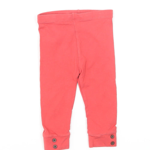 TU Baby Red Cotton Jogger Trousers Size 9-12 Months Pullover