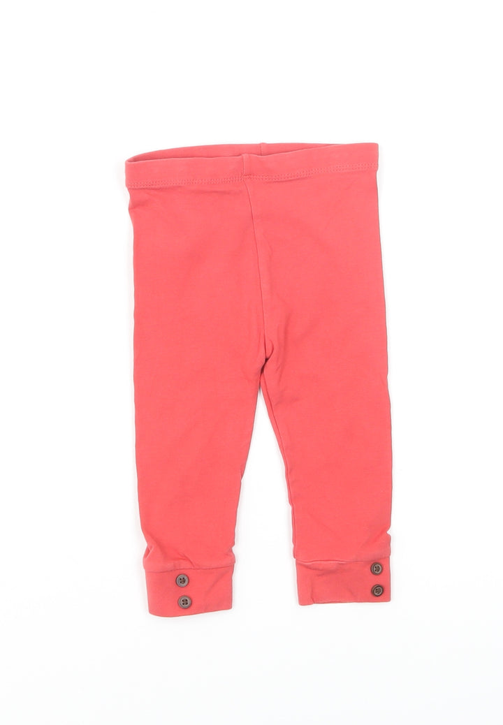 TU Baby Red Cotton Jogger Trousers Size 9-12 Months Pullover