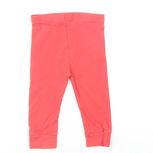 TU Baby Red Cotton Jogger Trousers Size 9-12 Months Pullover