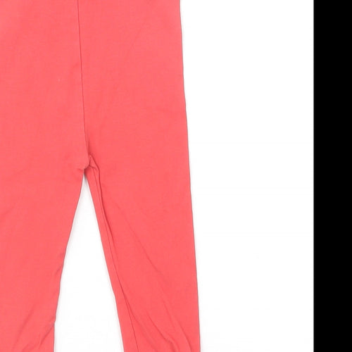 TU Baby Red Cotton Jogger Trousers Size 9-12 Months Pullover