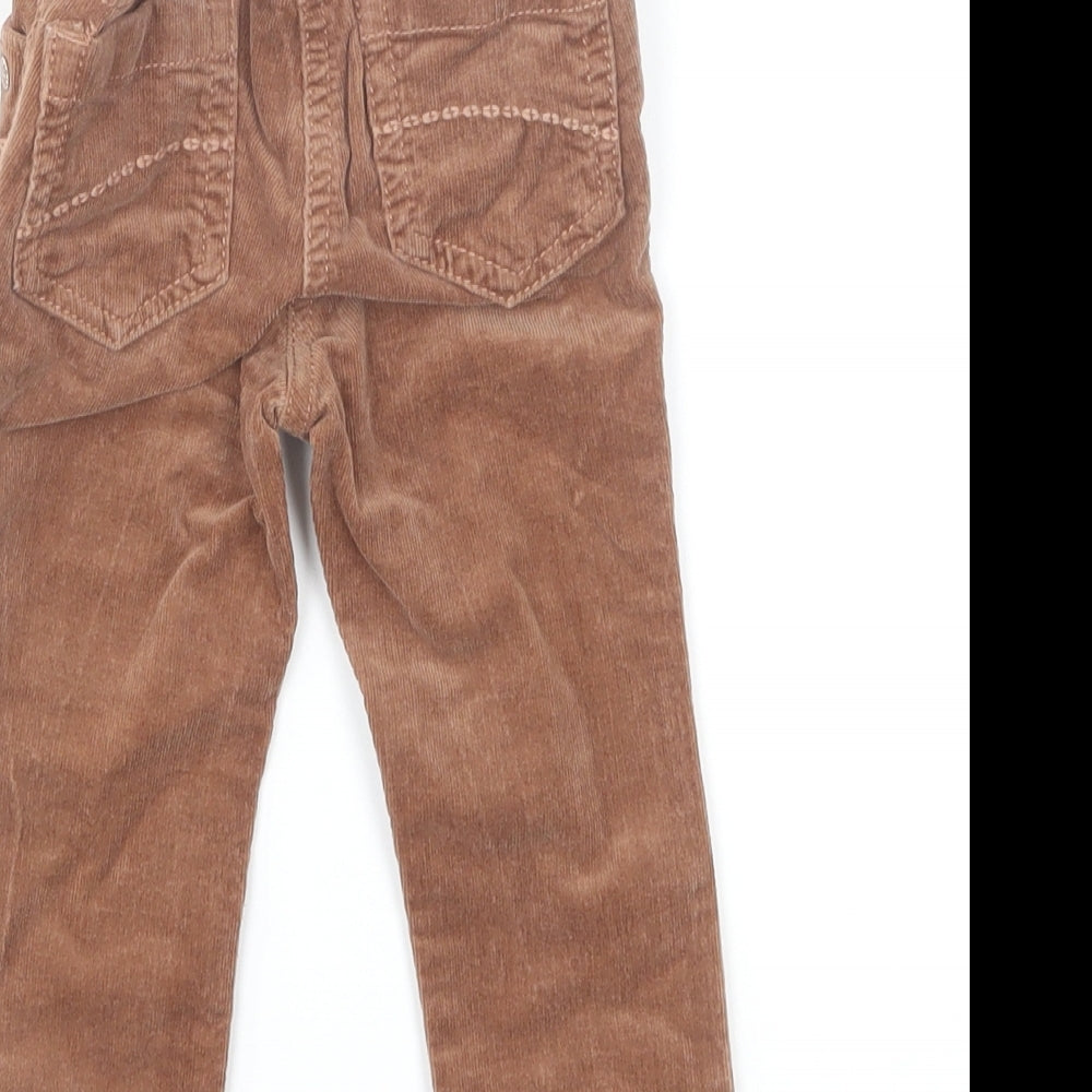 NEXT Girls Brown Cotton Capri Jeans Size 12-18 Months Button