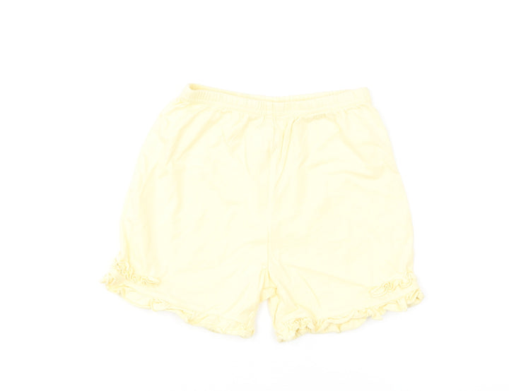 NEXT Girls Yellow Cotton Jogger Trousers Size 12-18 Months Pullover
