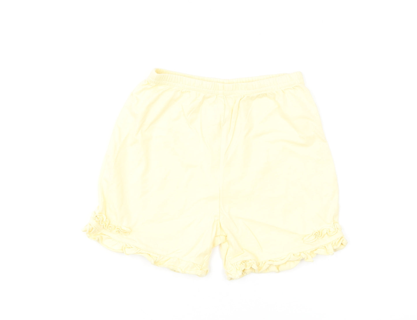 NEXT Girls Yellow Cotton Jogger Trousers Size 12-18 Months Pullover