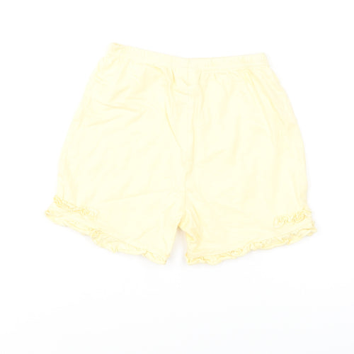 NEXT Girls Yellow Cotton Jogger Trousers Size 12-18 Months Pullover