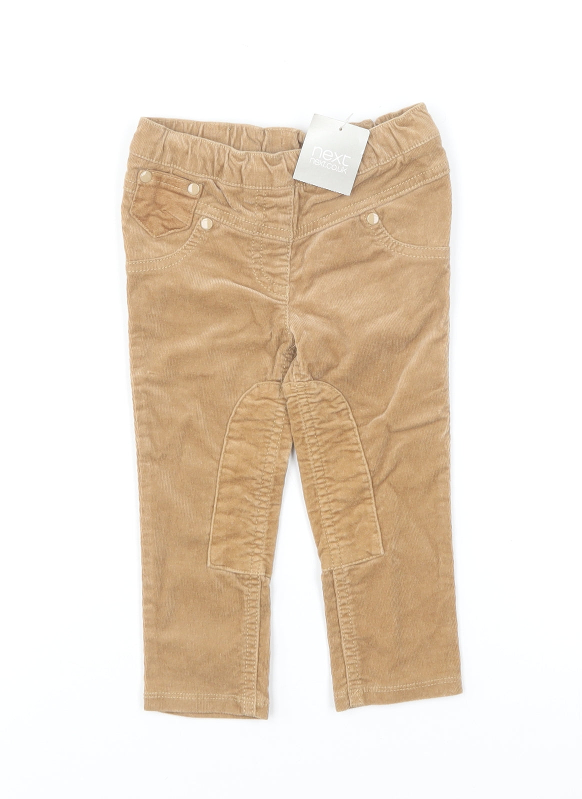 NEXT Girls Brown Cotton Capri Trousers Size 12-18 Months Pullover