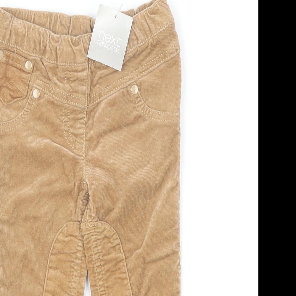 NEXT Girls Brown Cotton Capri Trousers Size 12-18 Months Pullover