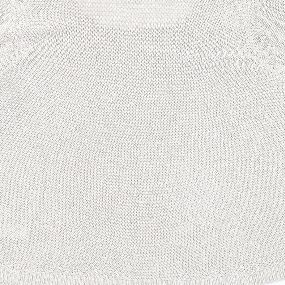Monsoon Womens Grey Round Neck Acrylic Pullover Jumper Size 10