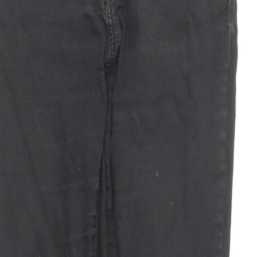 Denim & Co. Womens Black Cotton Skinny Jeans Size 12 L28.5 in Regular Button