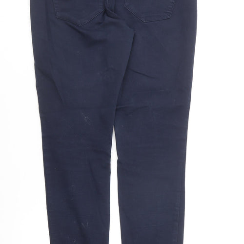 NEXT Womens Blue Cotton Skinny Jeans Size 10 L28 in Regular Button