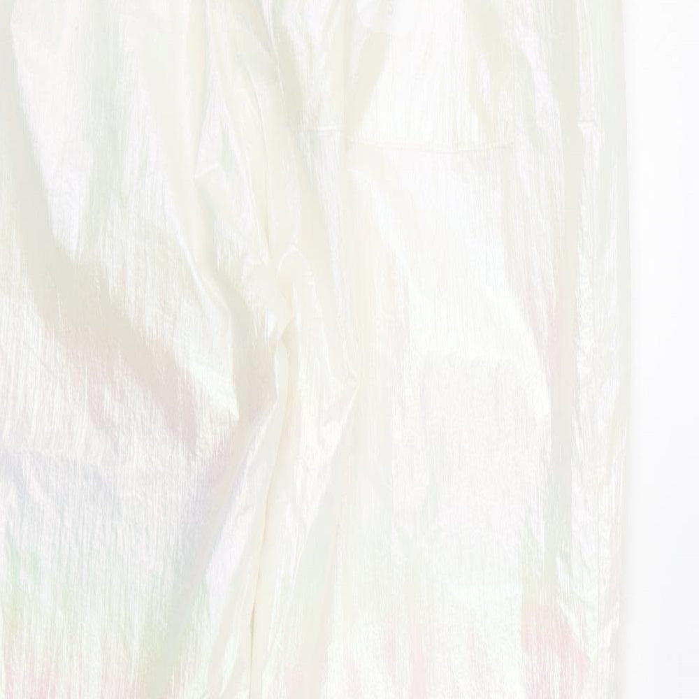 Project X Paris Womens Multicoloured Polyester Cargo Trousers Size XS L24 in Regular Drawstring - Holographic