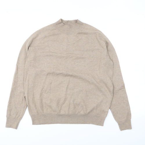 Primark Womens Brown High Neck Polyester Pullover Jumper Size L