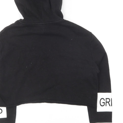 H&M Womens Black Cotton Pullover Hoodie Size XS Pullover