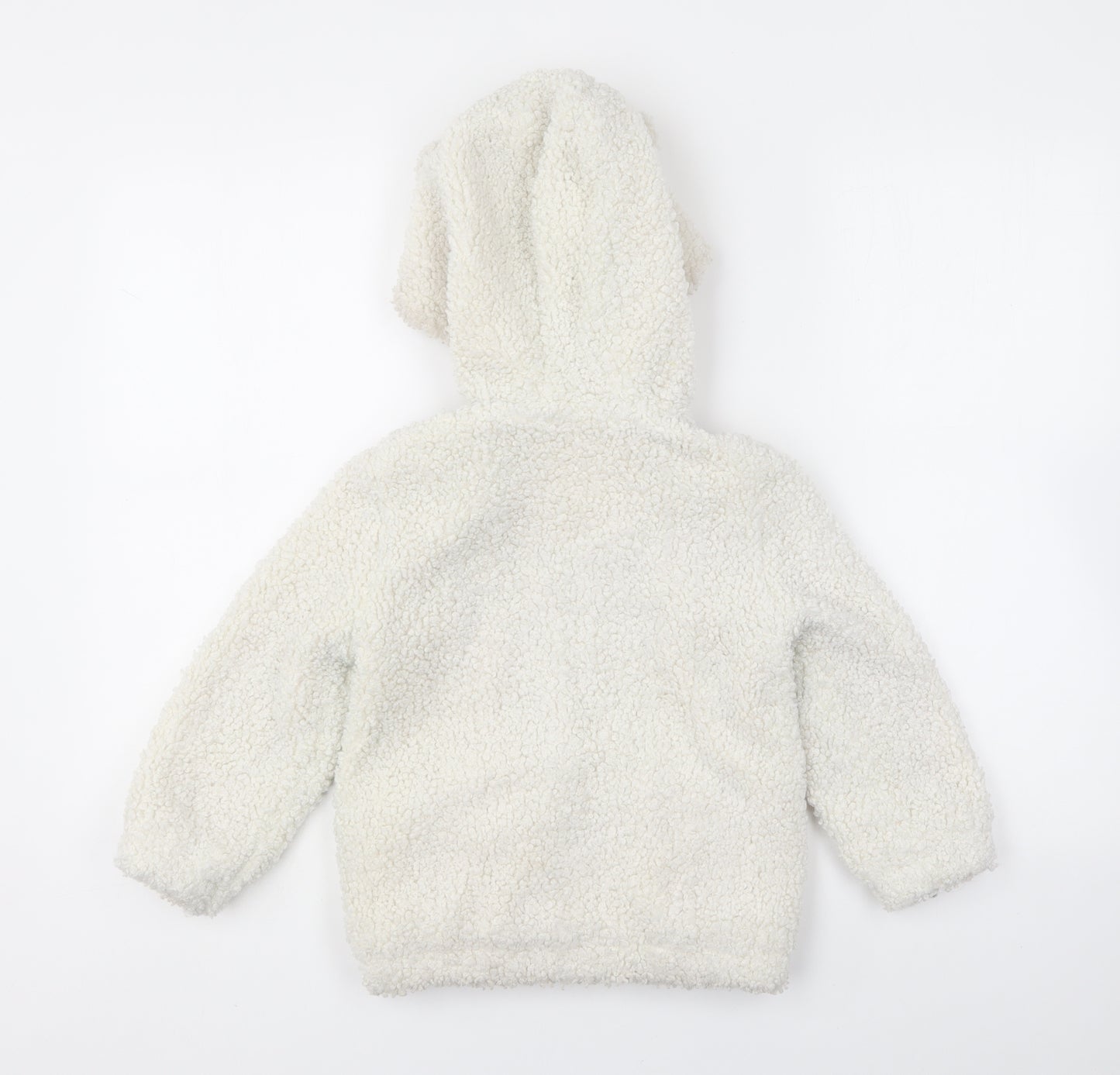 Marks and Spencer Girls White Jacket Size 4-5 Years Zip