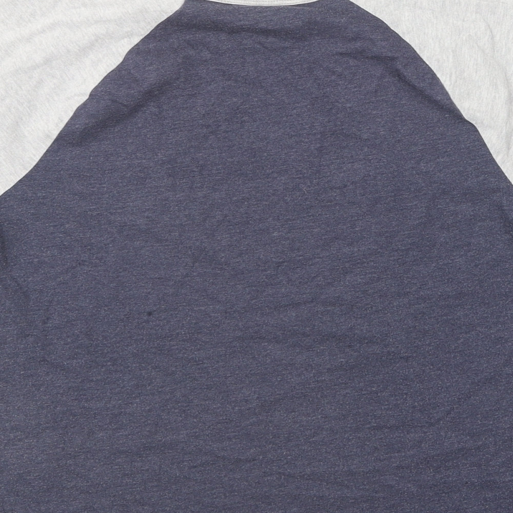 OshKosh B’gosh Boys Blue Cotton Basic T-Shirt Size 12 Years Round Neck Pullover - Space