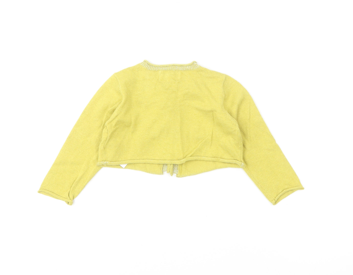 NEXT Girls Green Cotton Cardigan Jumper Size 9-12 Months Button