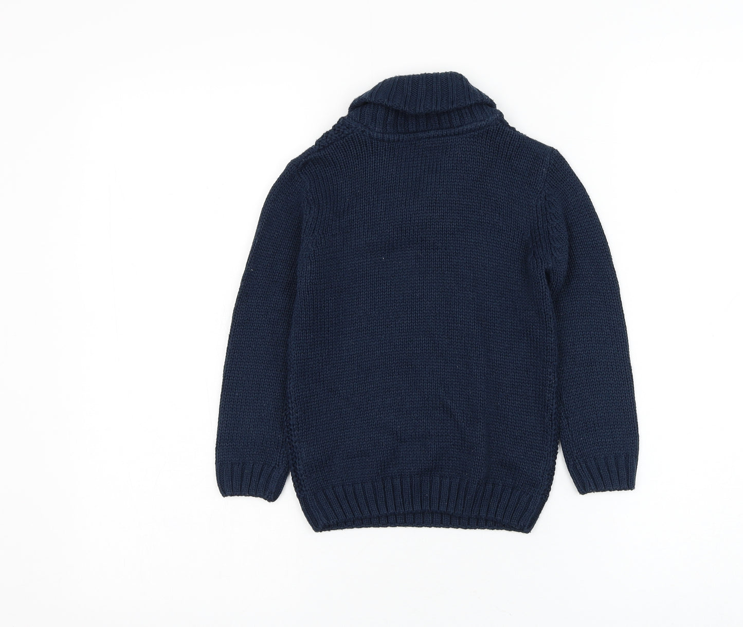 Dunnes Stores Boys Blue Collared Acrylic Pullover Jumper Size 3-4 Years Pullover