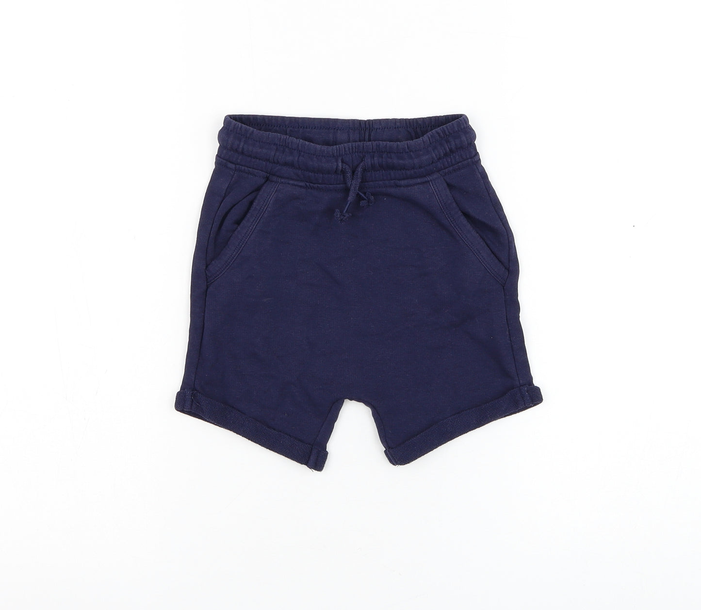 George Boys Blue Cotton Sweat Shorts Size 3-4 Years Regular Drawstring