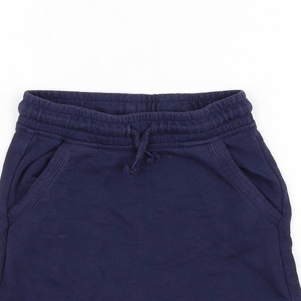 George Boys Blue Cotton Sweat Shorts Size 3-4 Years Regular Drawstring