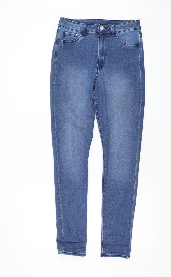 H&M Womens Blue Cotton Skinny Jeans Size 31 in L28 in Regular Zip
