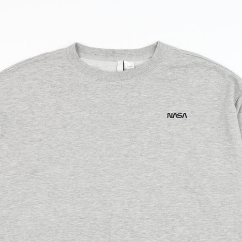 Divided by H&M Womens Grey Cotton Pullover Sweatshirt Size M Pullover - NASA