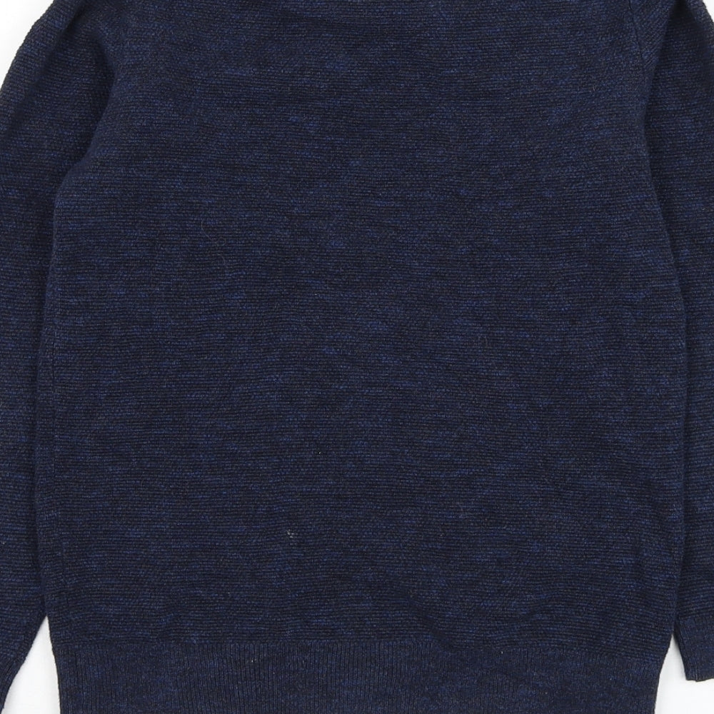 NEXT Boys Blue Collared Cotton Pullover Jumper Size 9 Years Pullover