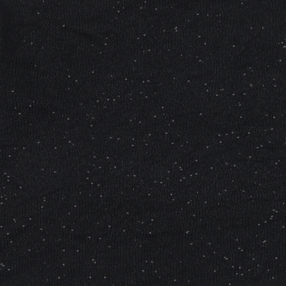 J. Jill` Womens Black Round Neck Cotton Pullover Jumper Size M
