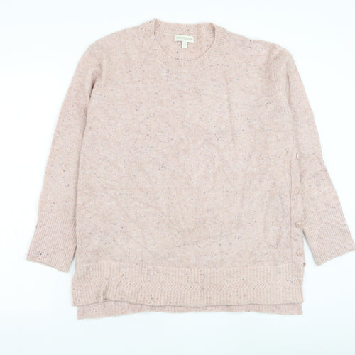 Monsoon Womens Pink Round Neck Polyester Pullover Jumper Size M