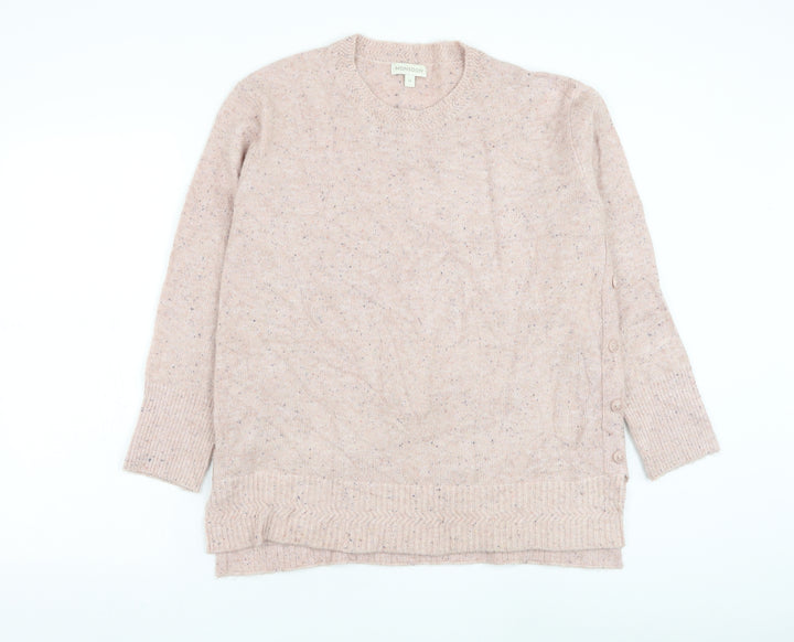 Monsoon Womens Pink Round Neck Polyester Pullover Jumper Size M