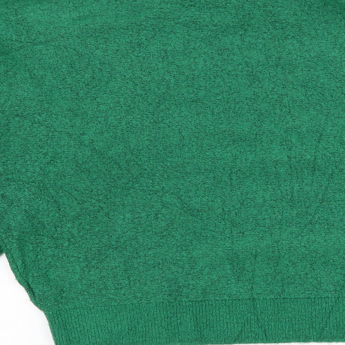 H&M Womens Green Mock Neck Acrylic Pullover Jumper Size XS