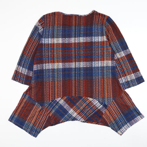 Preworn Womens Multicoloured Round Neck Check Polyester Pullover Jumper Size XL