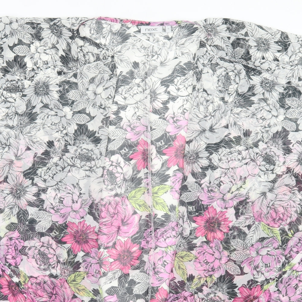 NEXT Womens Pink Floral Jacket Size 12