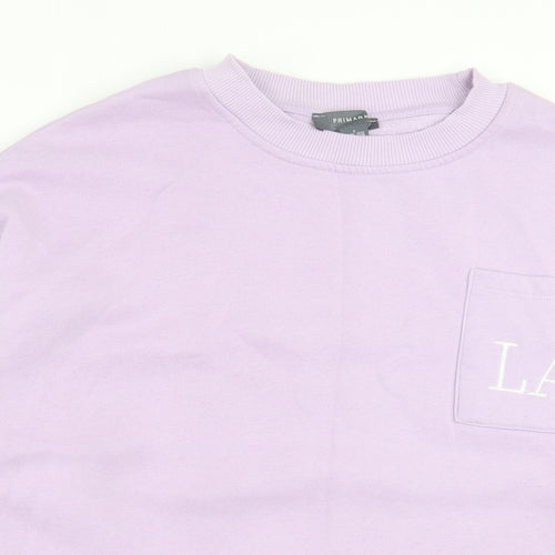 Primark Womens Purple Cotton Pullover Sweatshirt Size S Pullover - LA