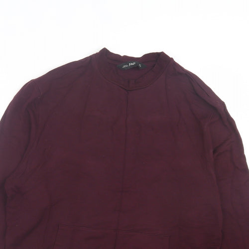 F&F Womens Purple Viscose Pullover Sweatshirt Size 8 Pullover - Burgandy