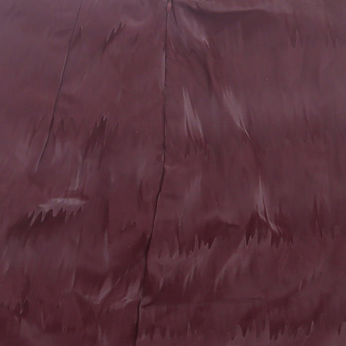 SheIn Womens Purple Geometric Polyester A-Line Skirt Size S Zip - Leather Look