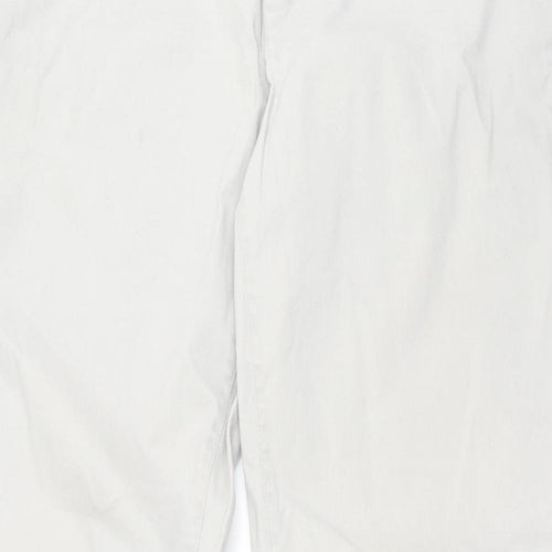 NEXT Mens Grey Cotton Chino Trousers Size 36 in L35 in Regular Button - X Long Leg