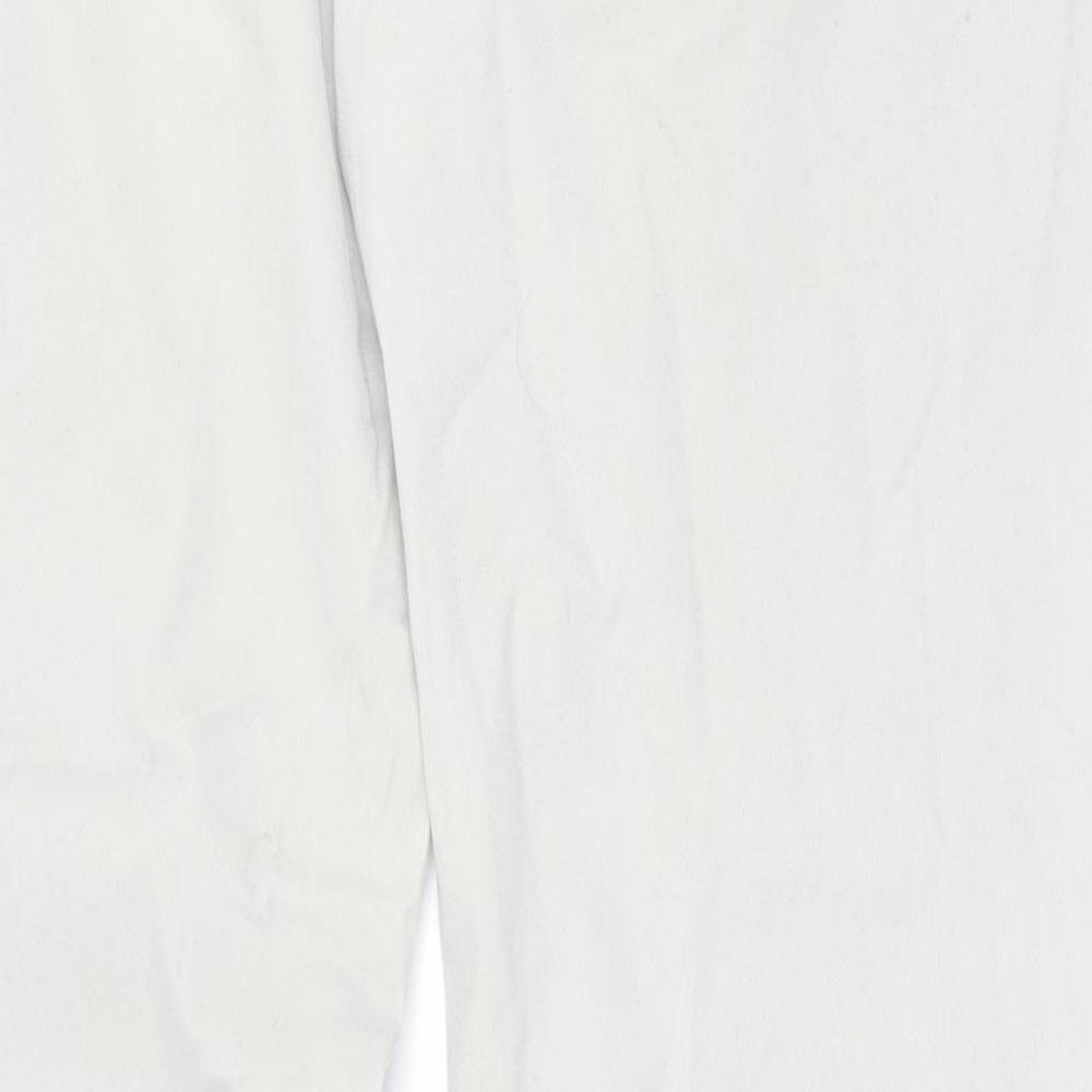 NEXT Mens Grey Cotton Chino Trousers Size 36 in L35 in Regular Button - X Long Leg