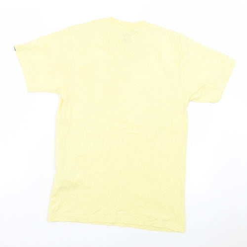 VANS Mens Yellow Cotton T-Shirt Size S Crew Neck